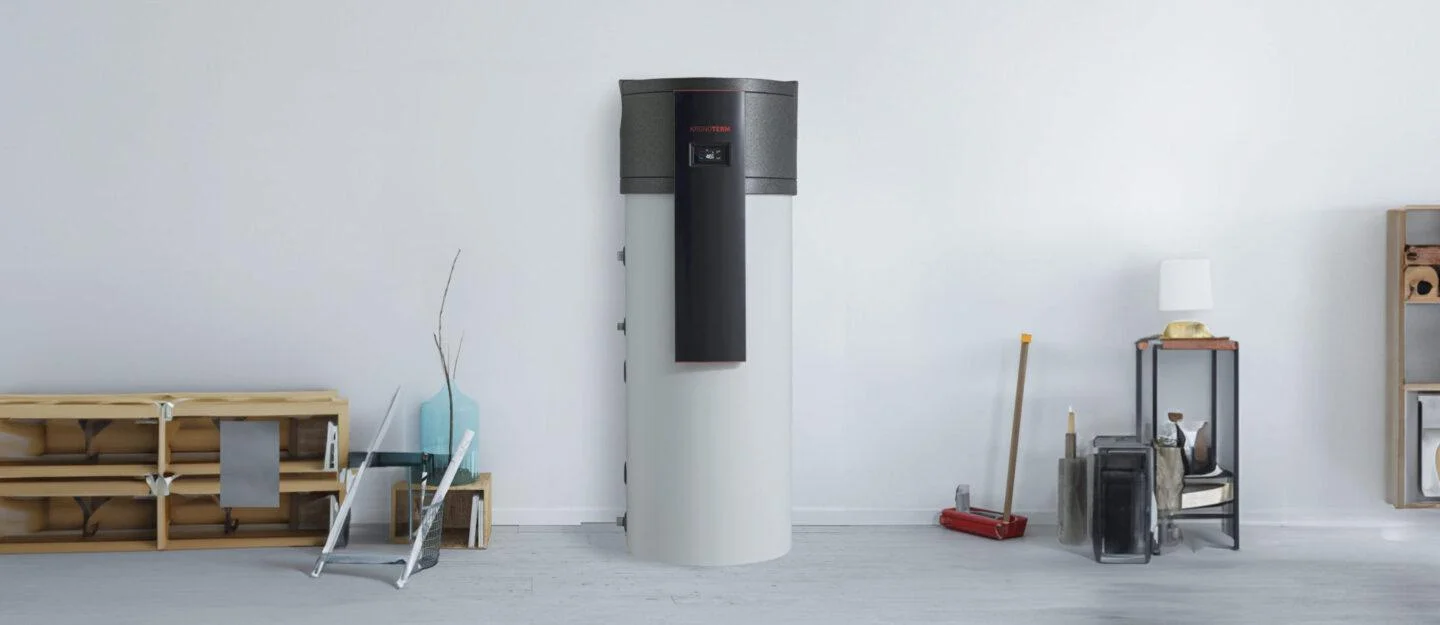 Warmwasser-Wärmepumpe im Wohnraum